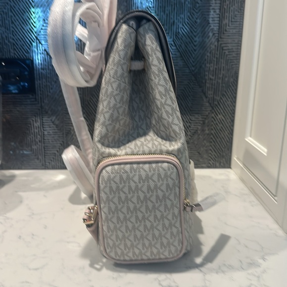 Michael Kors Pink and Gray Backpack - Picture 8 of 9